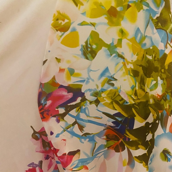 Venus Chiffon Coverup Dress Halter High Low Tropical/Floral Print XS - Picture 8 of 8